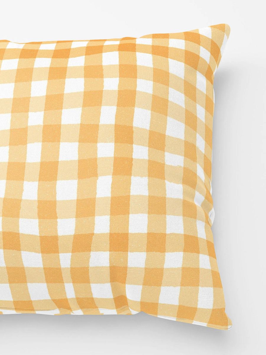 COTTAGE SUMMER ORANGE GINGHAM - Basic Pillow product image (3)