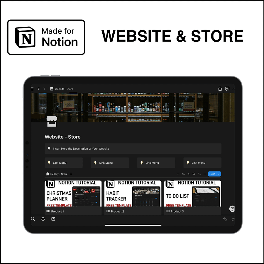 Notion Template - Website e Store product image (1)