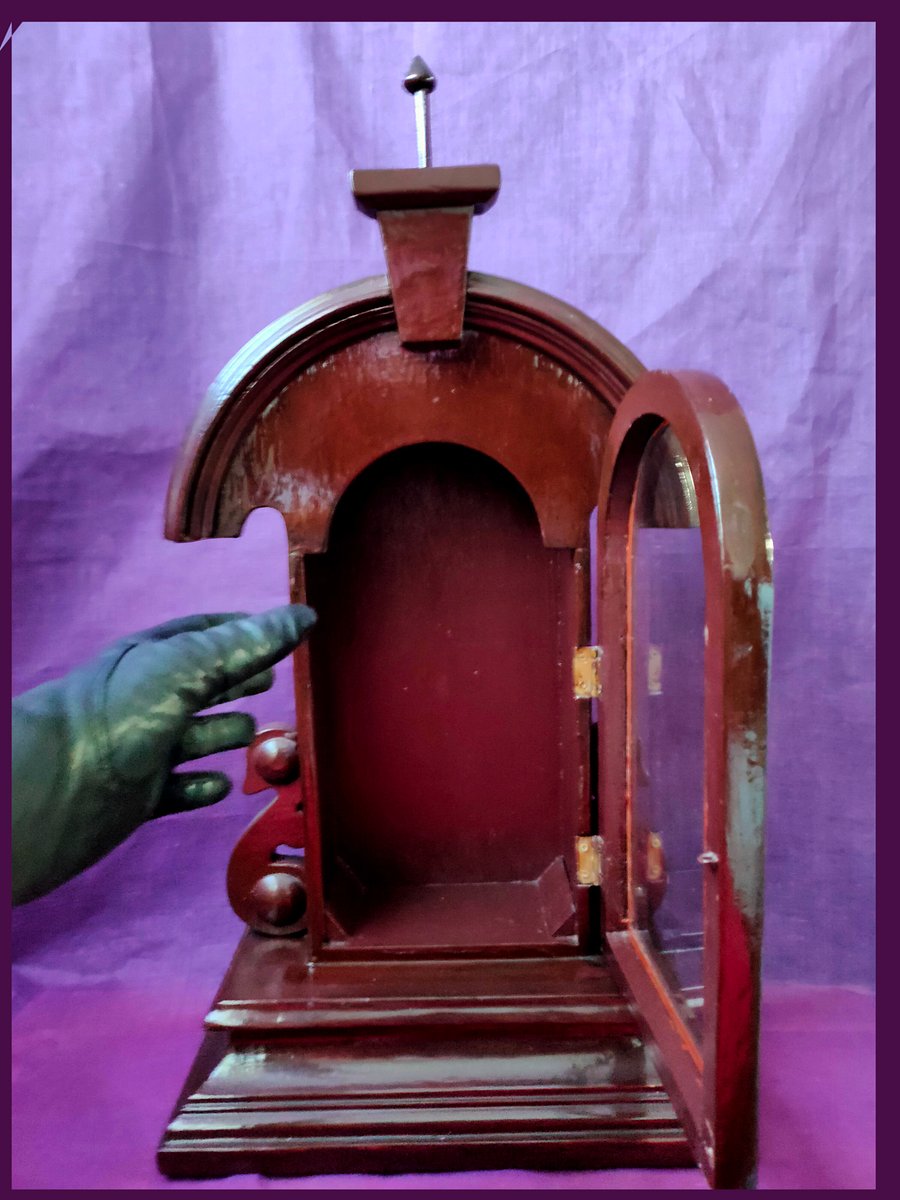 Pequeno altar religioso em madeira, oratório século XIX, vintage restaurado product image (6)