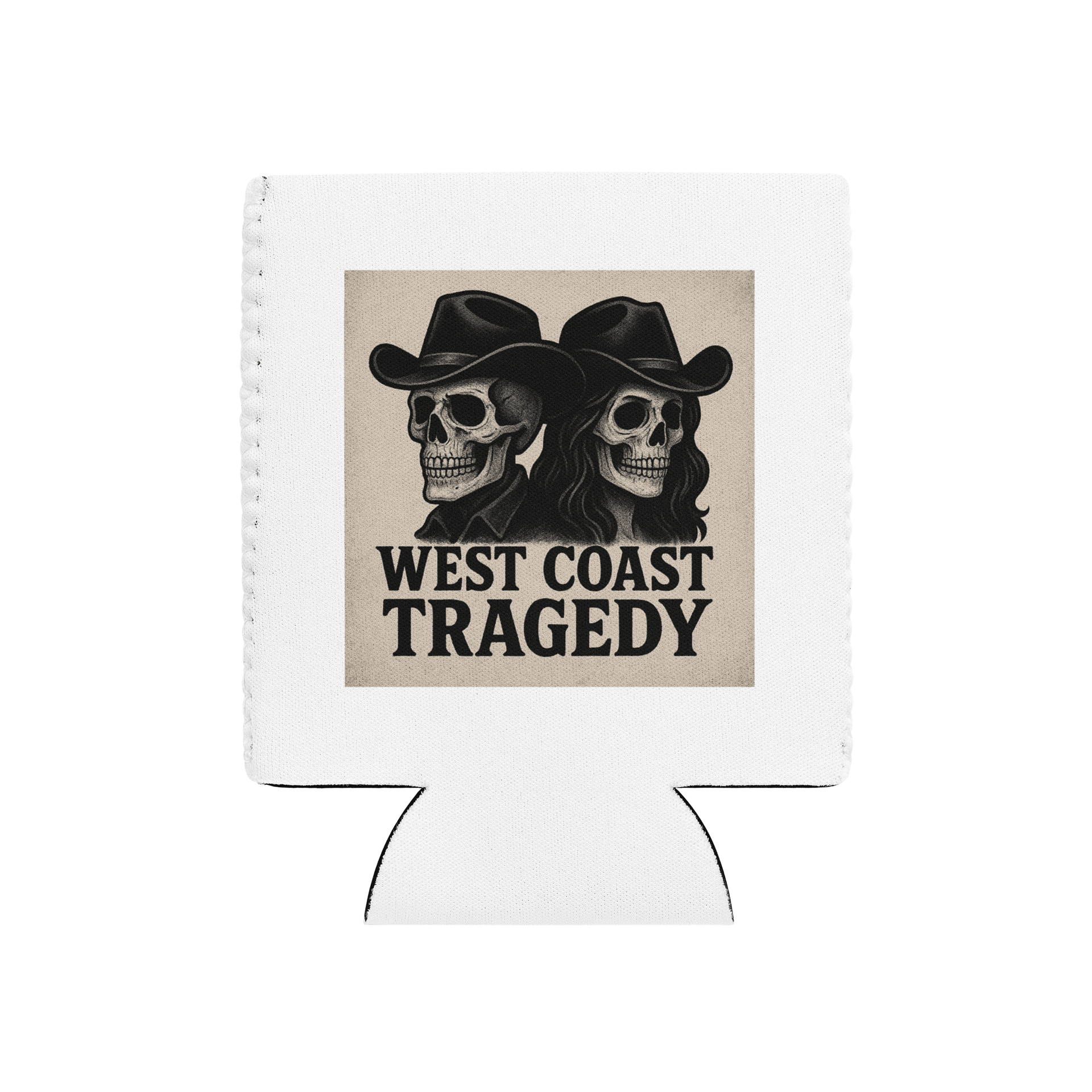 West Coast Tragedy Cowboy Skull Can Cooler product image (1)