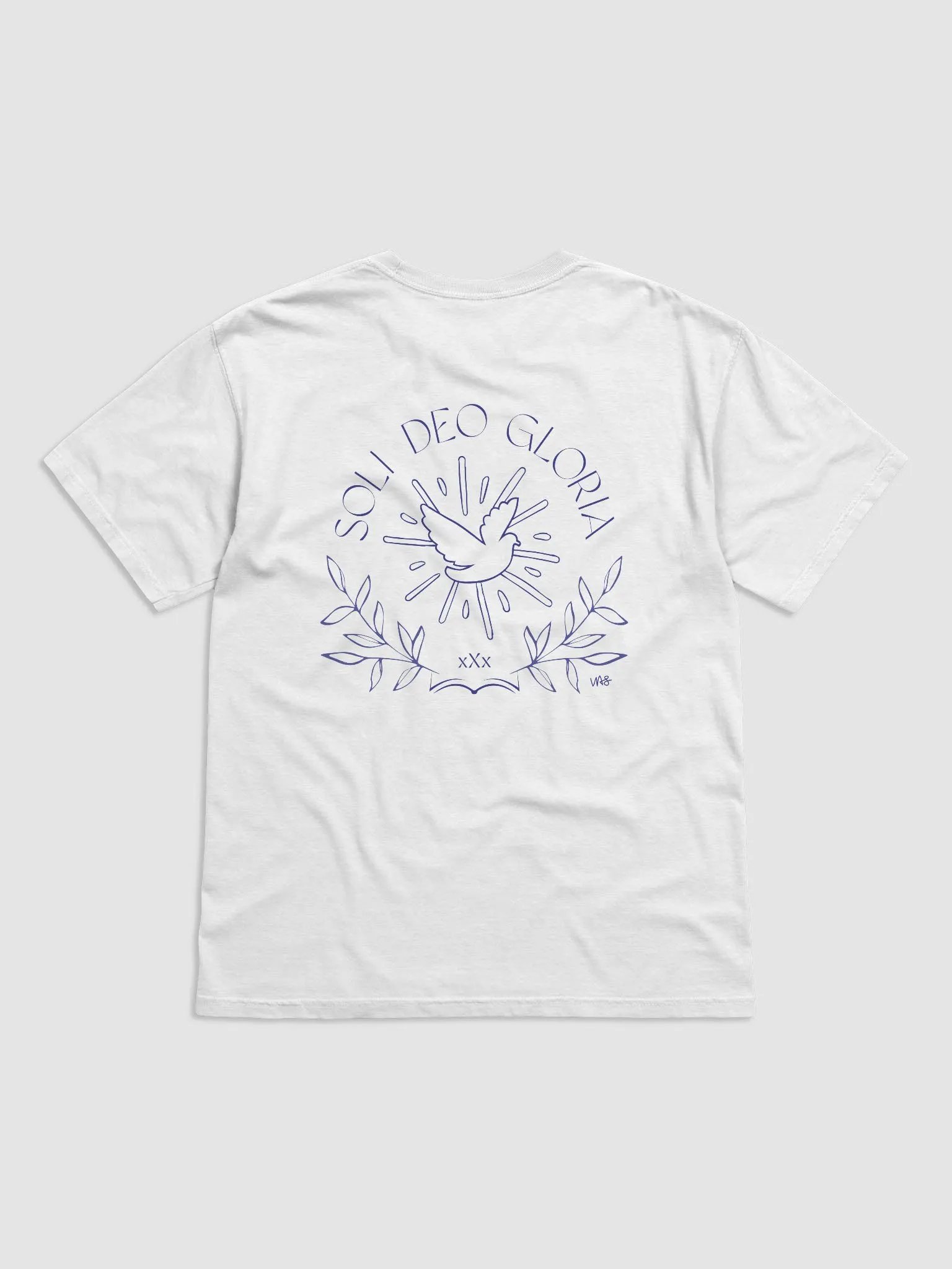 Soli Deo Gloria [Indigo] (Comfort Colors Garment-Dyed Heavyweight T-Shirt) product image (4)