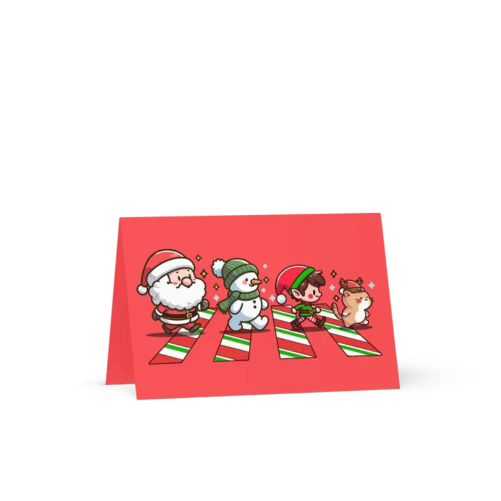 Santa gang crosswalk -Christmas card product image (1)