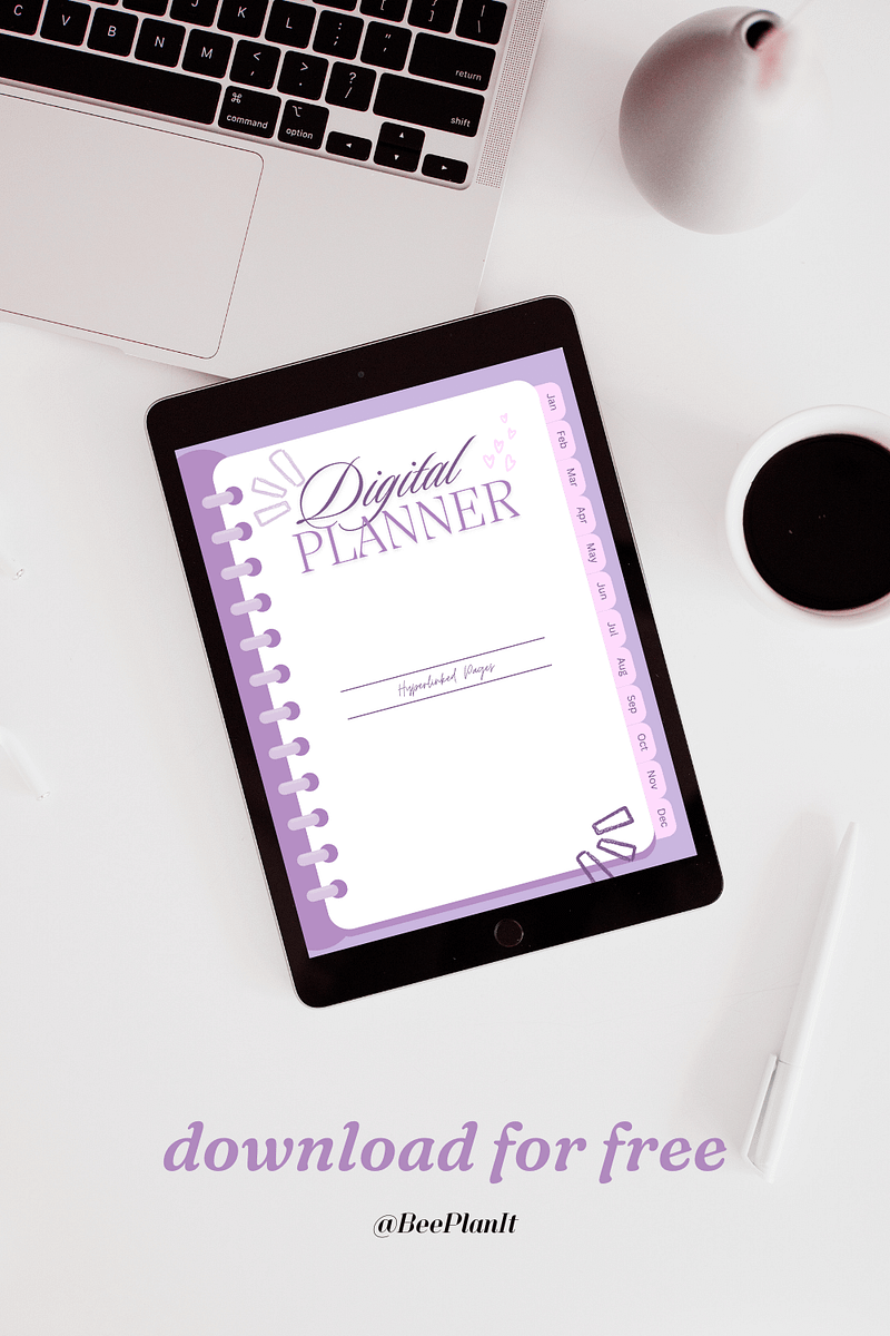 Purple Simple Digital Planner