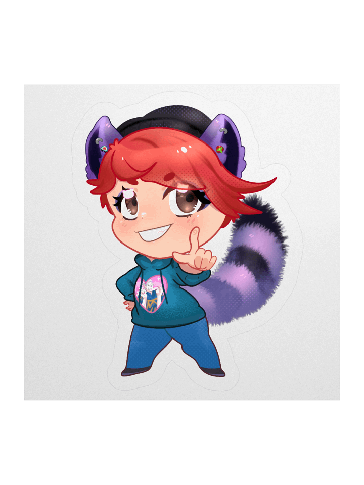 Raccoon Pearl Sticker product image (1)