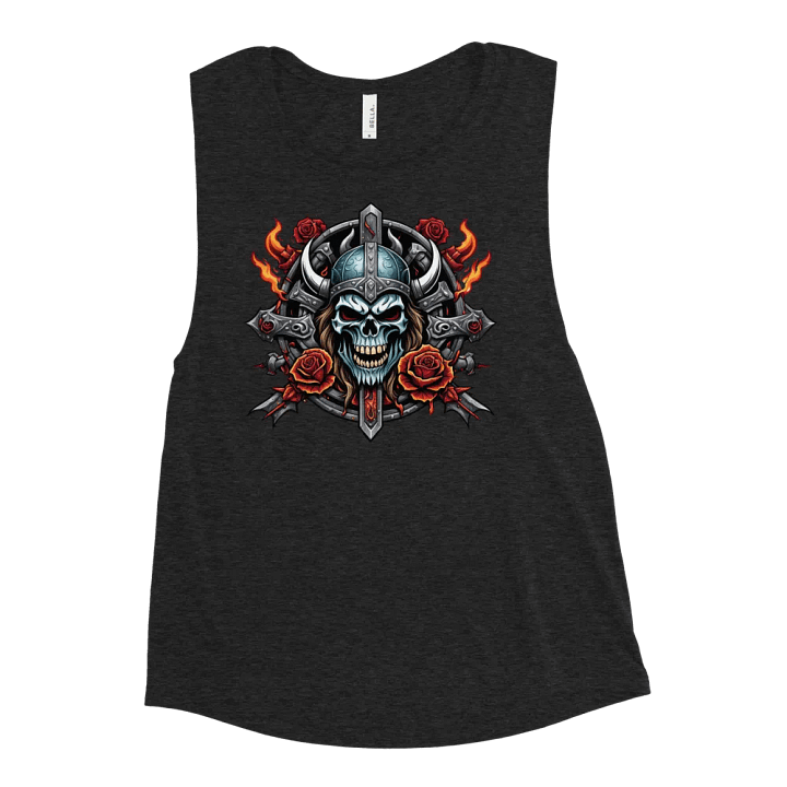 Viking Skull Rose Warrior Tank product image (1)