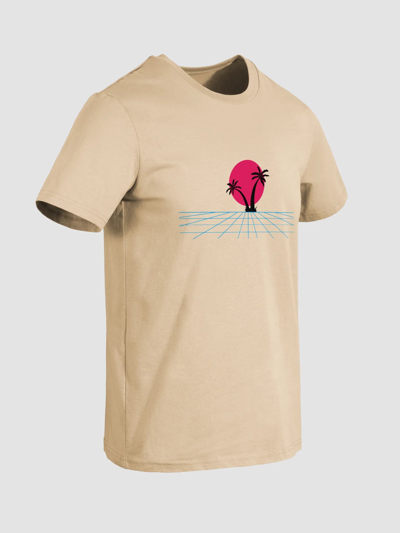 Futuristic Palm Sunset Organic Tee product image (3)