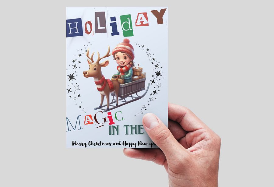 Christmas and New year greetings cards Bundle No 5 (5Cards) product image (4)