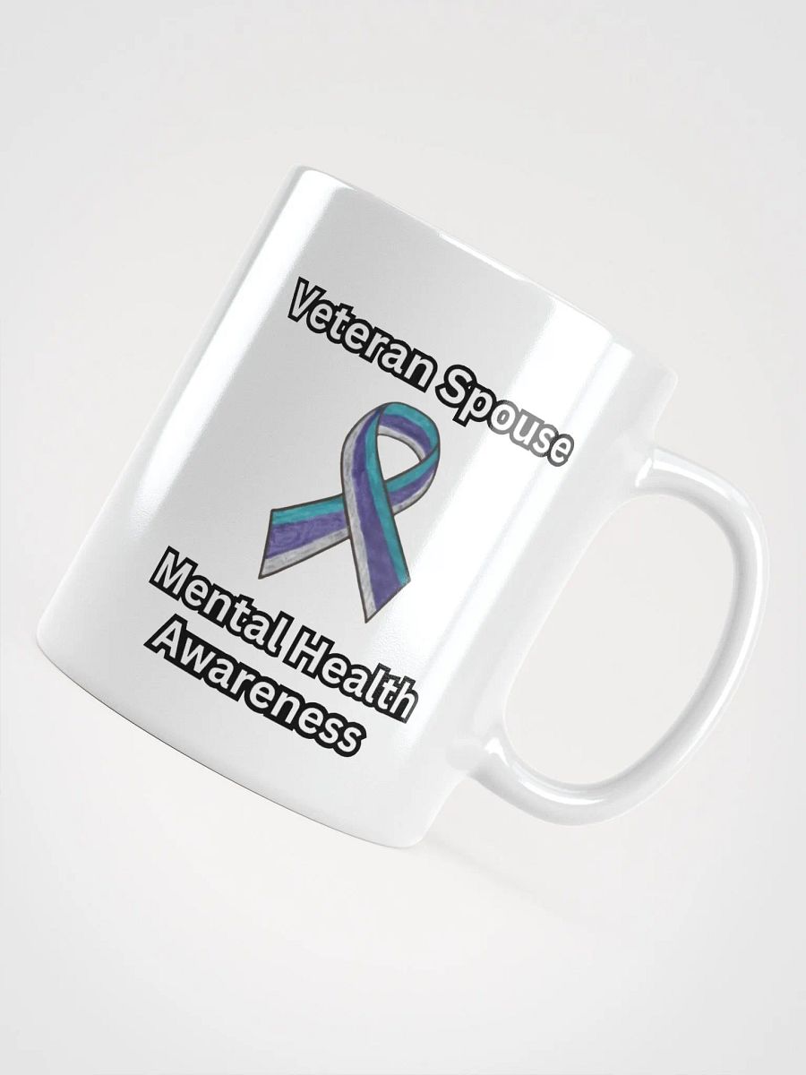 Veteran Spouse Mental Health Awareness Ribbon Mug product image (11)