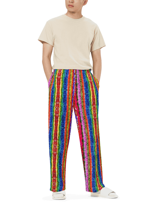 Boho colorful Stripes - Unisex Wide-Leg Pants product image (5)