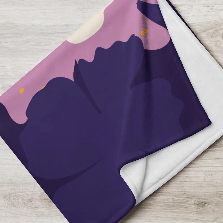 Violet & Golden Flowers Blanket product image (9)