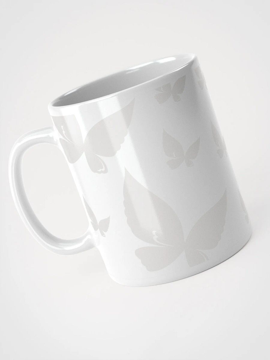 White Butterfly Glossy Mug product image (8)