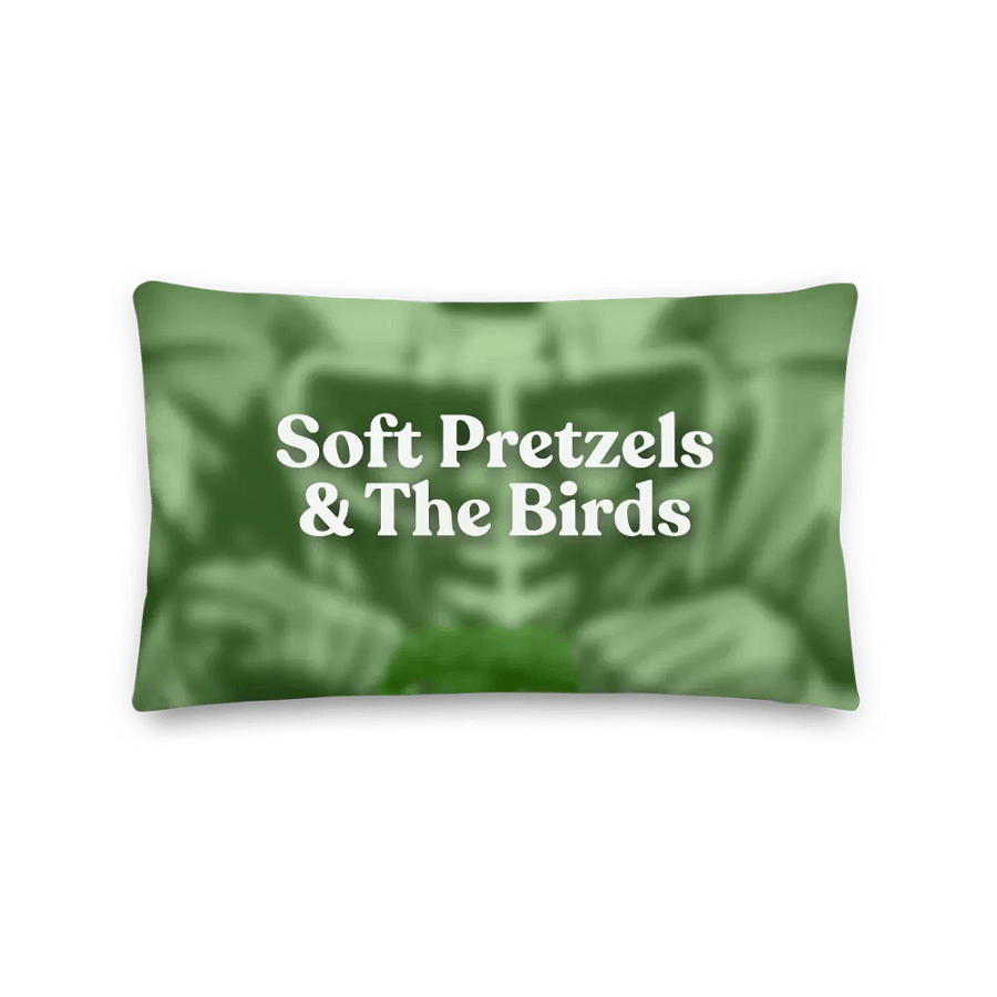 Kelly Green Preztels & Birds Pillow product image (2)