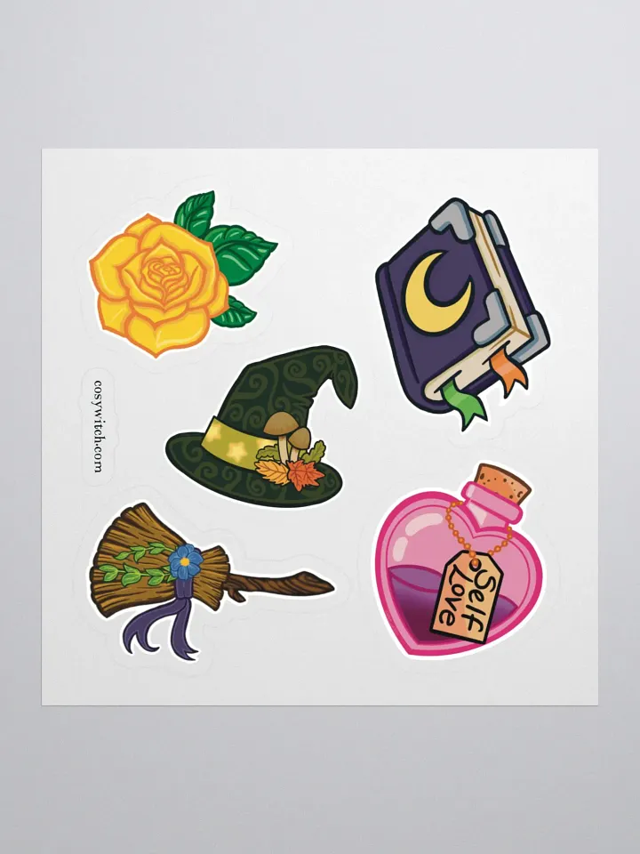 Cosy Witch Kit Sticker Sheet - 5" x 5" product image (1)
