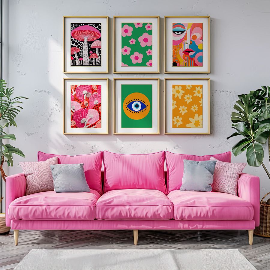 Funky Gallery Wall Set of 12 Colorful DIGITAL Prints product image (3)