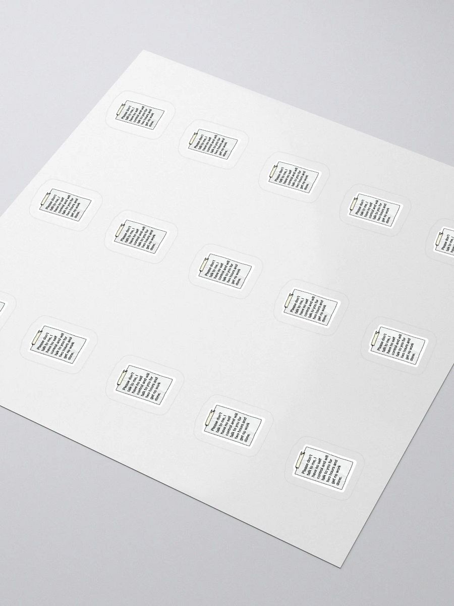 I NEED To Work Sticker (SMALL Sheet) product image (3)
