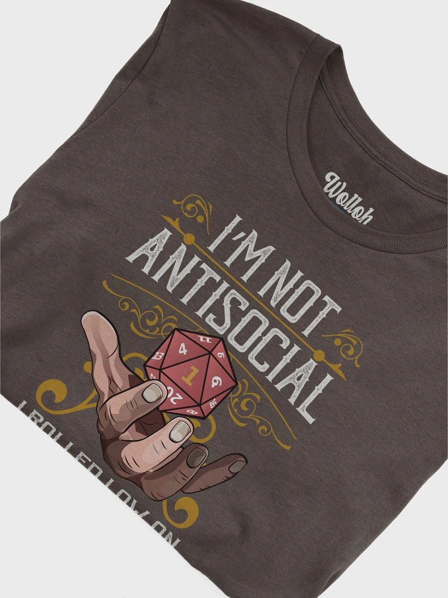 I’m Not Antisocial, I Rolled Low on Charisma T-Shirt - RPG Introvert Life product image (6)