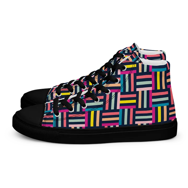 Retro Woven Women's High Tops Canvas Shoes product image (1)
