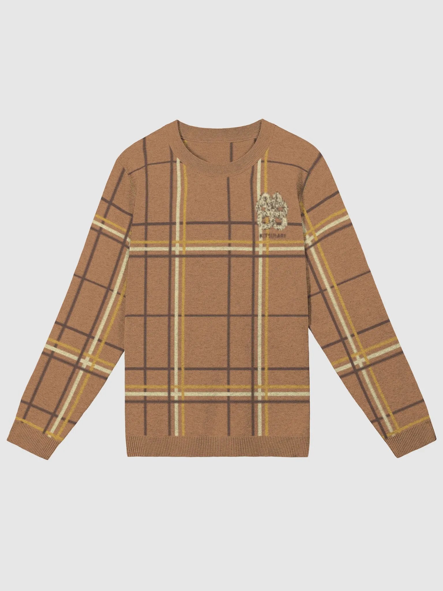 Plaid Classic Brown black Knit Sweater product image (1)