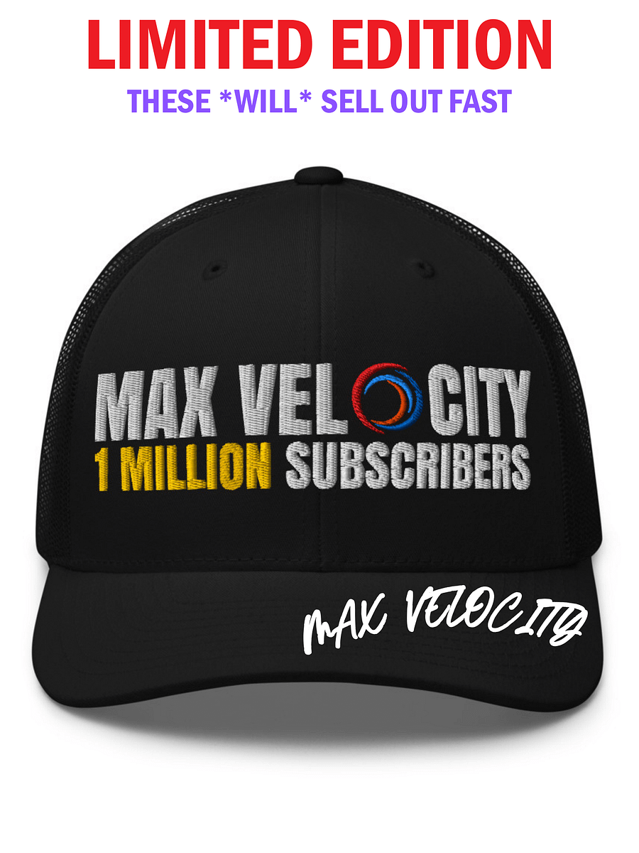 LIMITED EDITION: 1 Million Hat Signed By Max Velocity product image (1)
