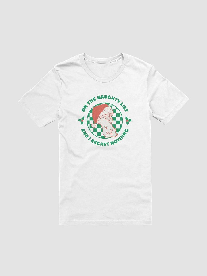 On The Naughty List And I Regret Nothing Retro Christmas T-Shirt product image (7)