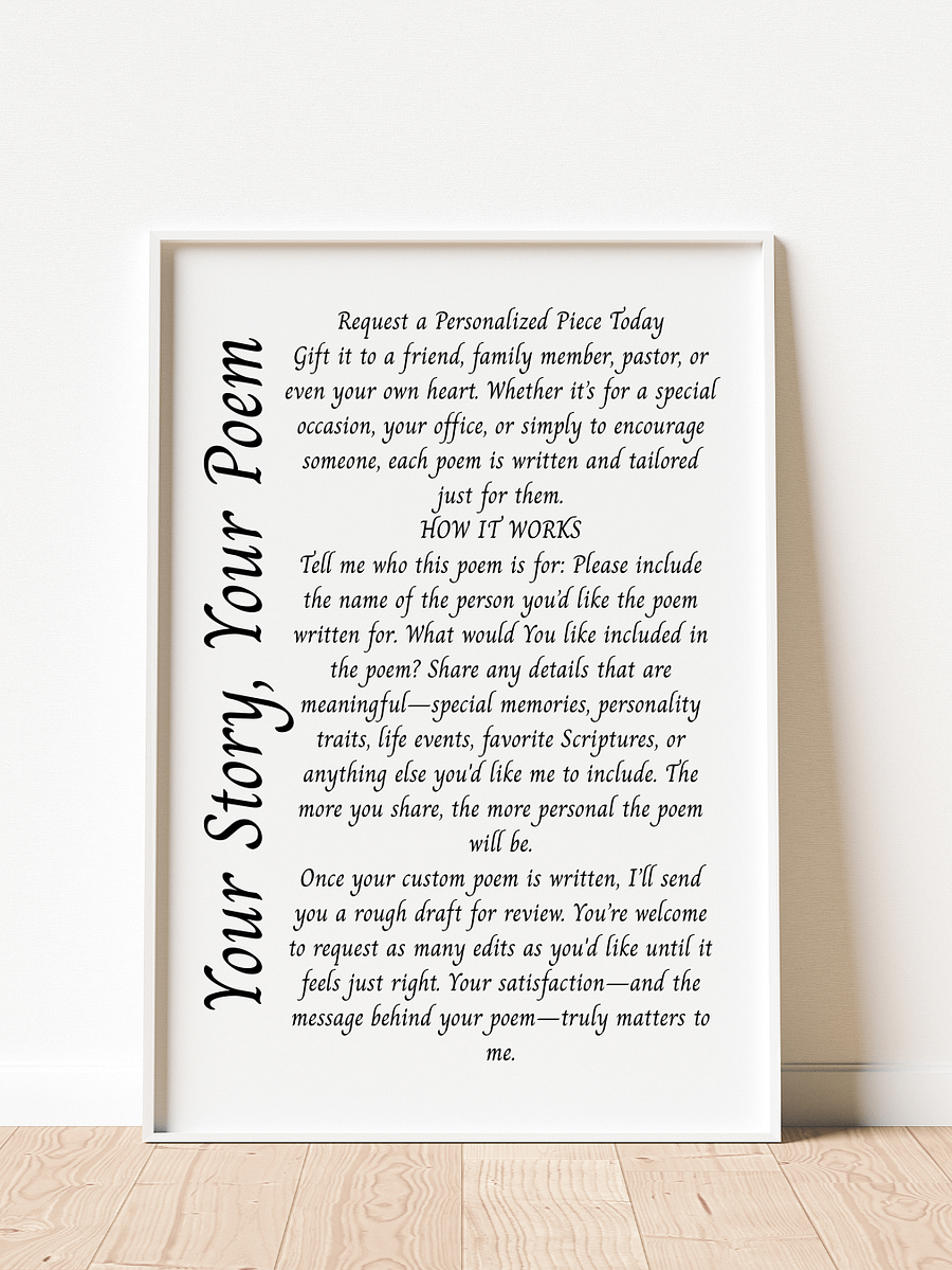 Custom Poem with Title on the Left product image (3)