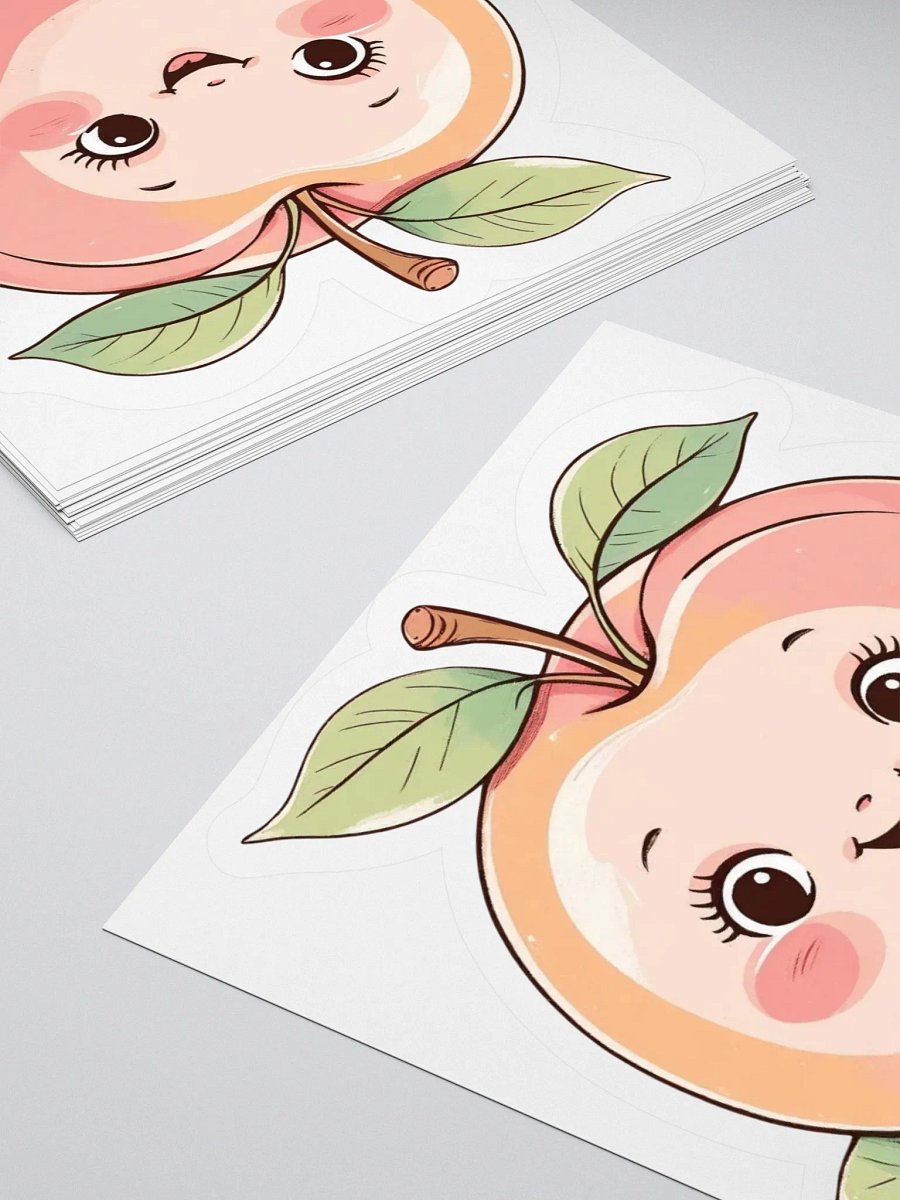 Cheerful Peach Kiss Cut Stickers product image (4)