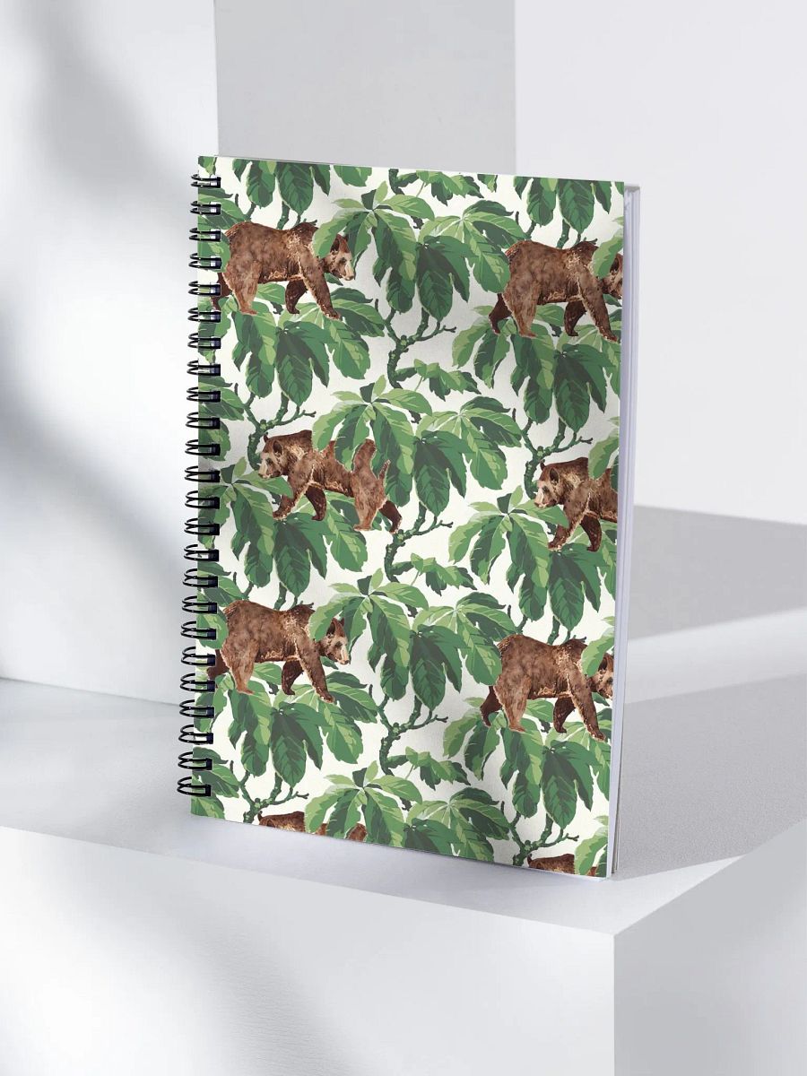 Bear with Green Leaves Spiral Notebook product image (4)