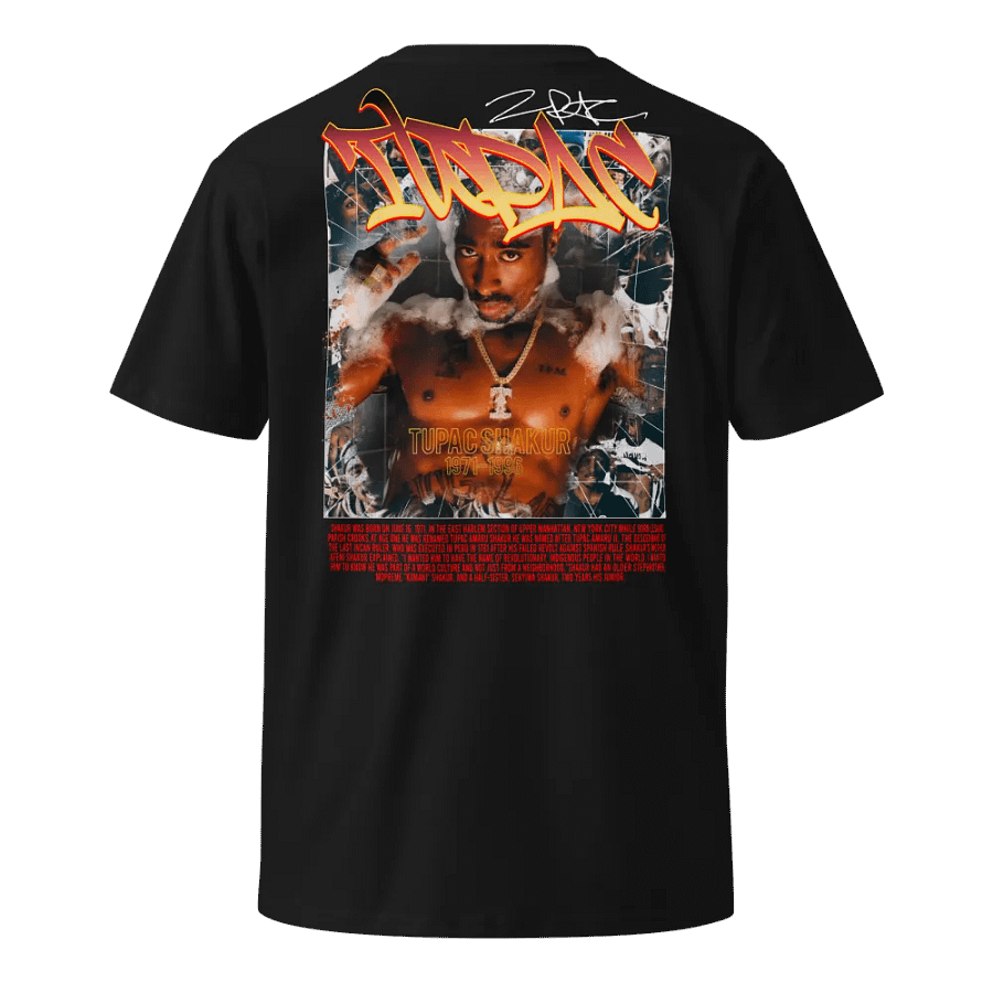 Tupac Tribute Gold Chain T-Shirt product image (6)