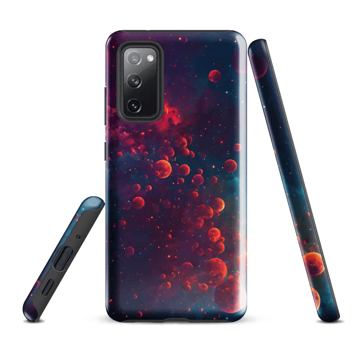 Tough Phone Case for Samsung® - Magenta and Blue Galaxy Sci-Fi Design product image (1)