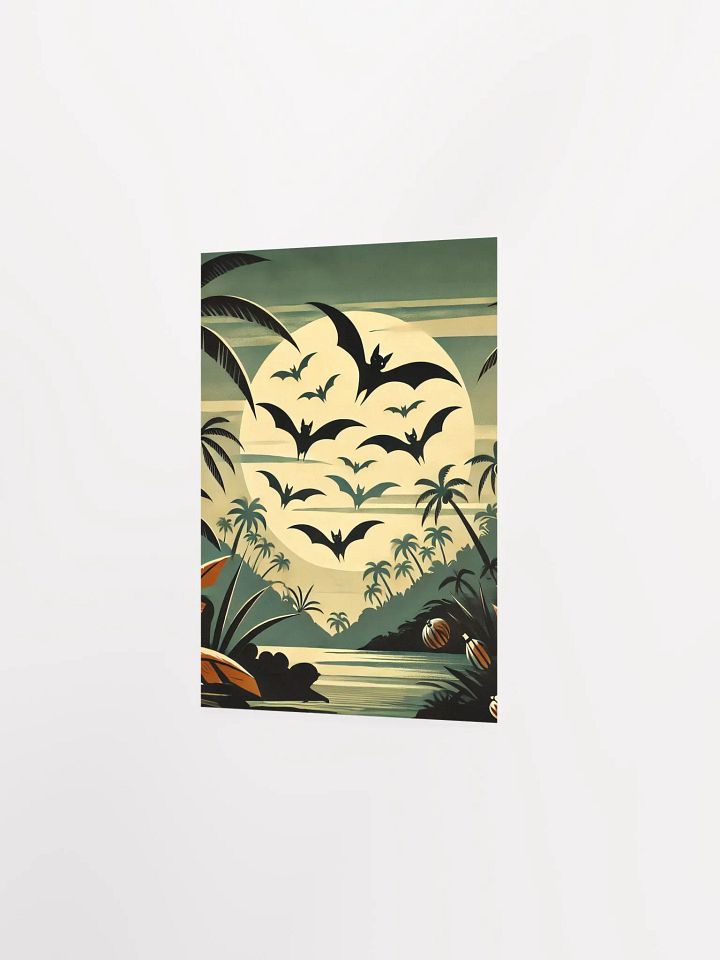 Halloween Moonlit Tropical Bats Premium Prints and Posters product image (14)