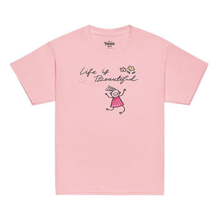 Life is Beautiful Doodle Girl Youth Classic T-Shirt product image (3)