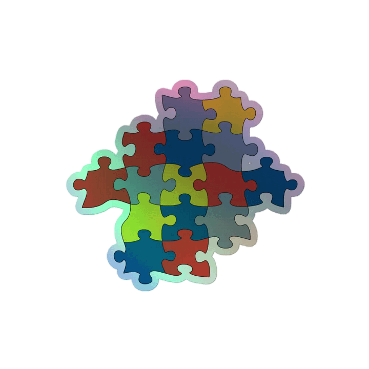 Autism Puzzle Holographic Sticker Set product image (2)