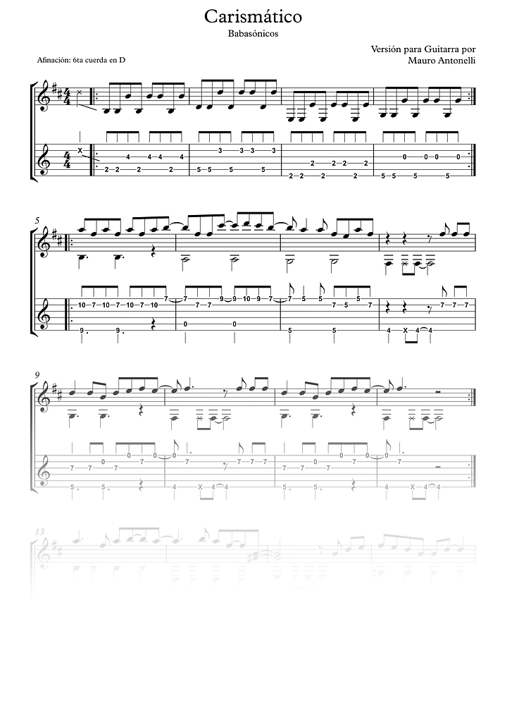 Carismático - Partitura + Tabs product image (1)