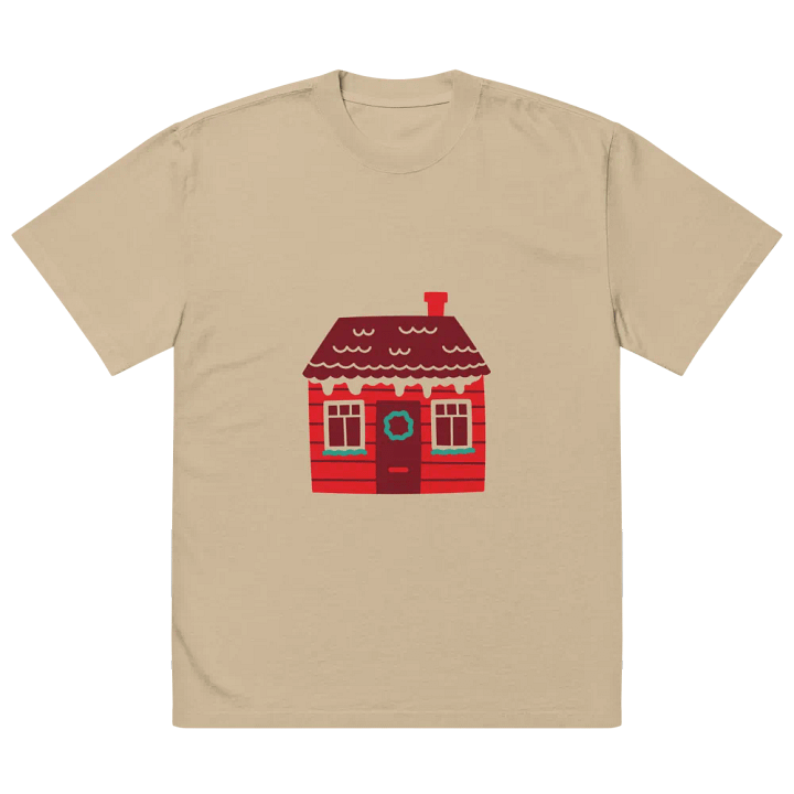 Cozy House Illustration Oversized T-Shirt product image (2)