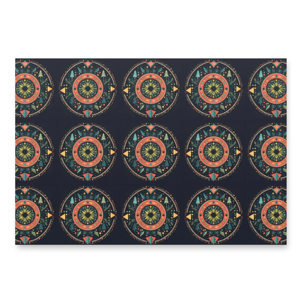 Circular and Triangle Christmas Tree Art wrapping paper product image (1)