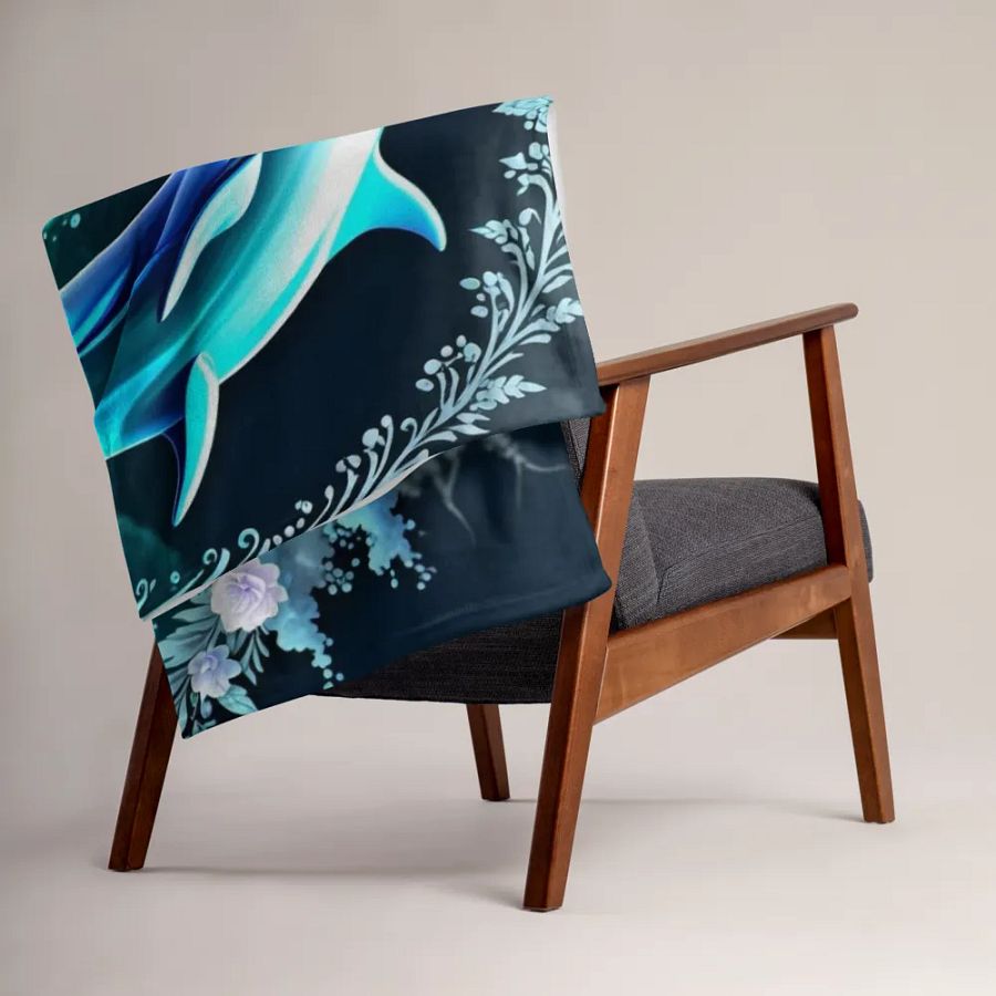 Whimsical Dolphin Dreams Throw Blanket product image (3)