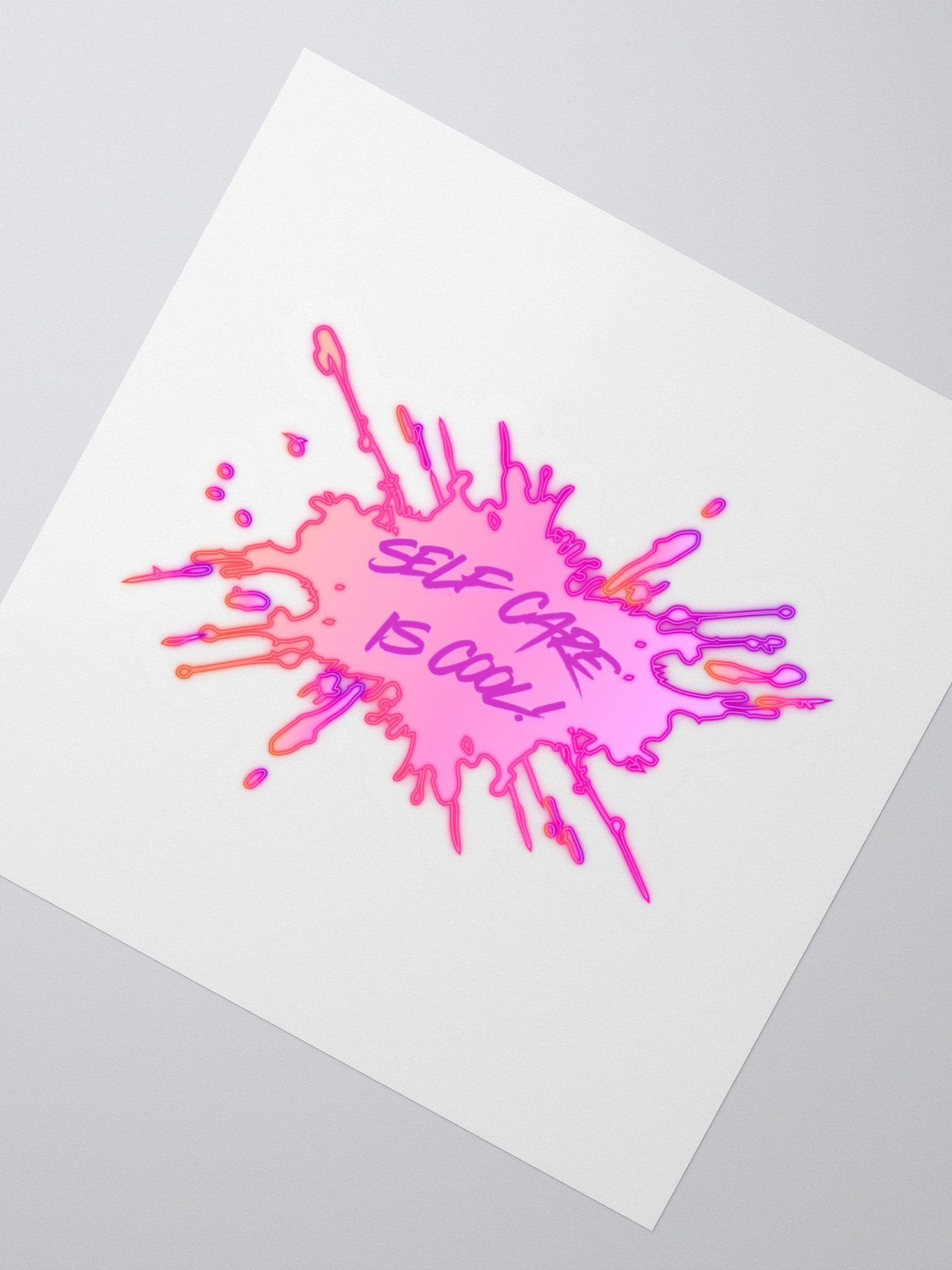 Self care is cool sticker product image (2)