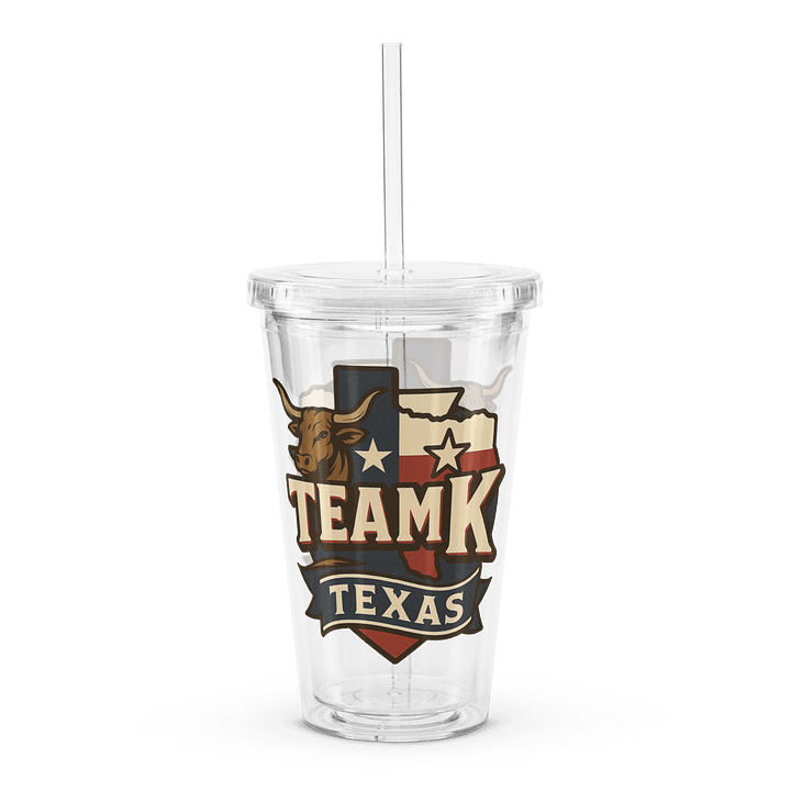 Team K Texas Clear Plastic Tumbler product image (2)