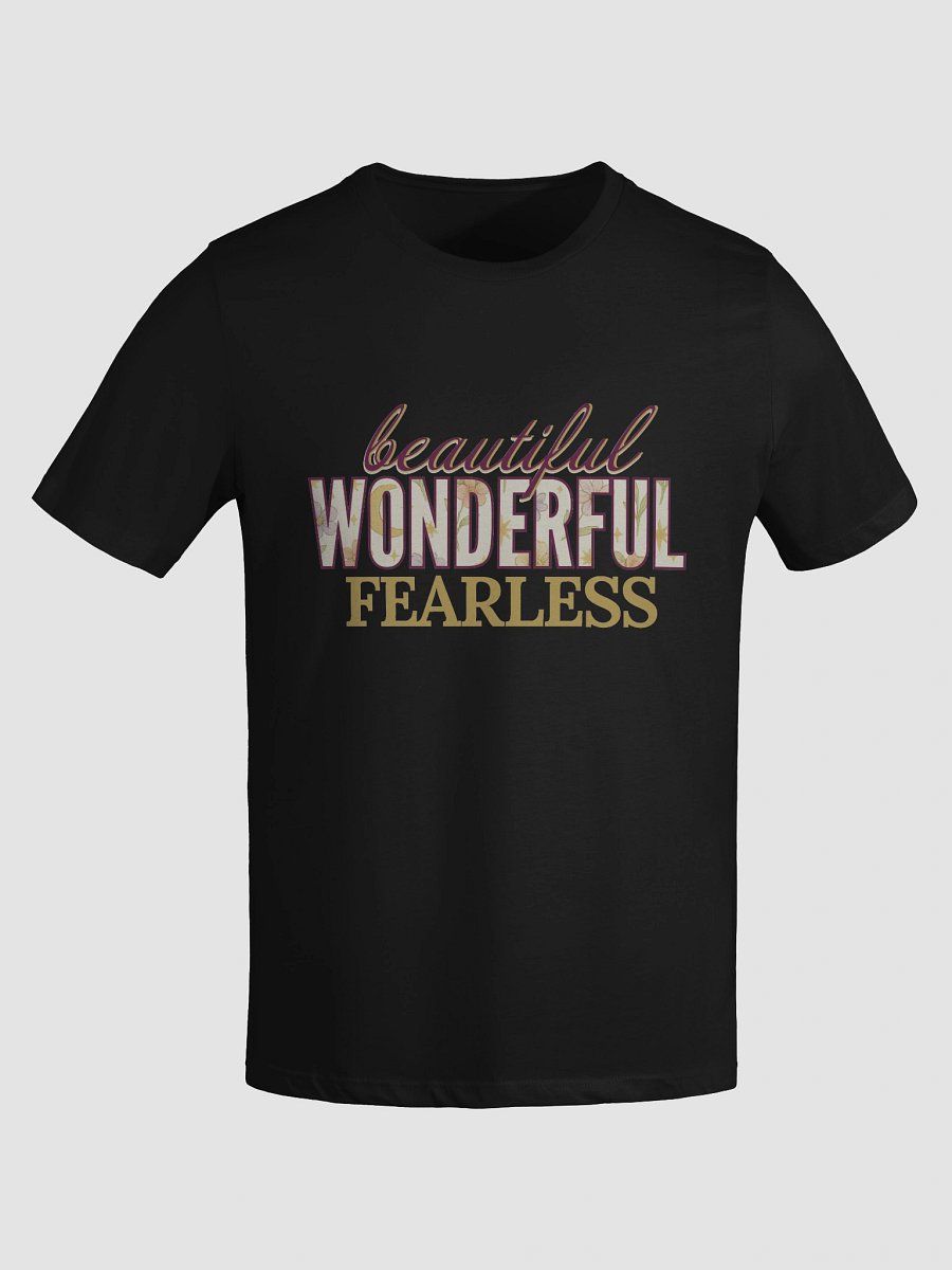 Beautiful Wonderful Fearless Tee – Celestial Floral Empowerment Shirt for Women product image (4)
