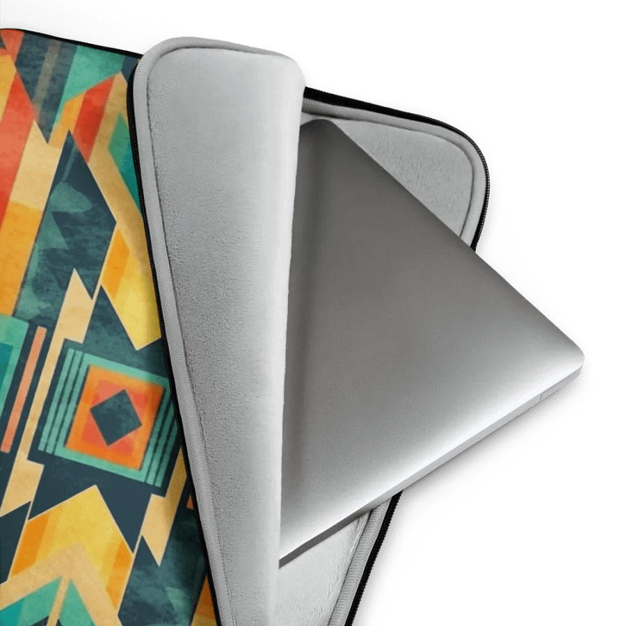 Aztec Geometric Pattern Laptop Sleeve Cover by Treasure Pie product image (3)