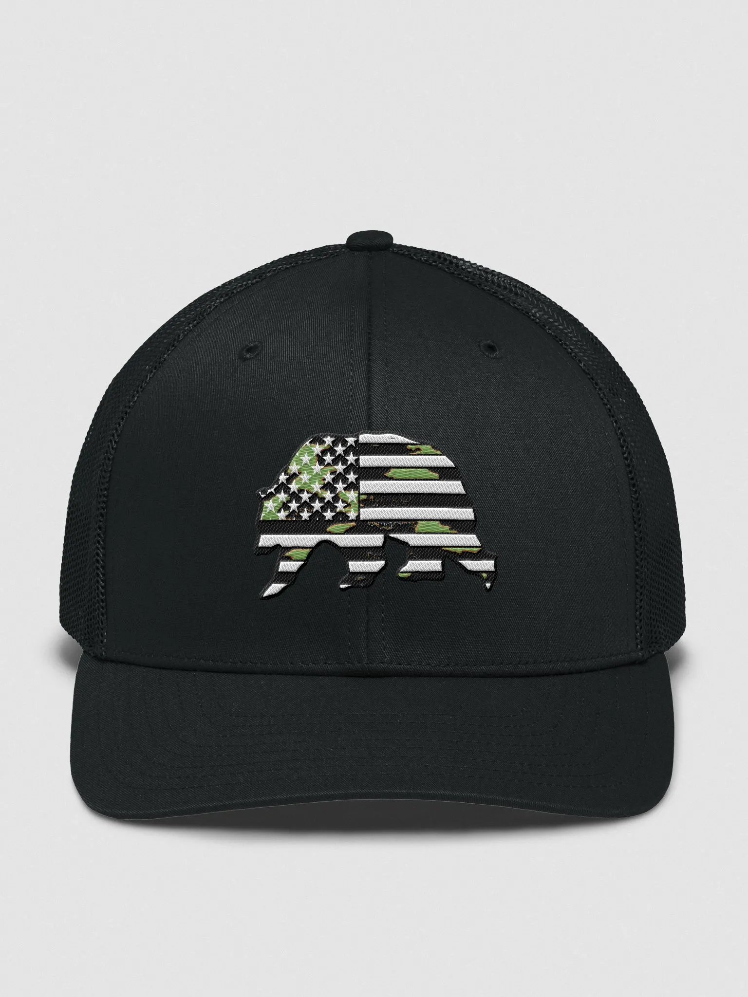 Camo Grizzy Bear Logo Trucker product image (1)