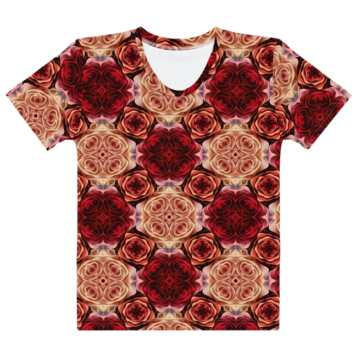 Rose Bouquet Women's Crew Neck T-Shirt product image (1)