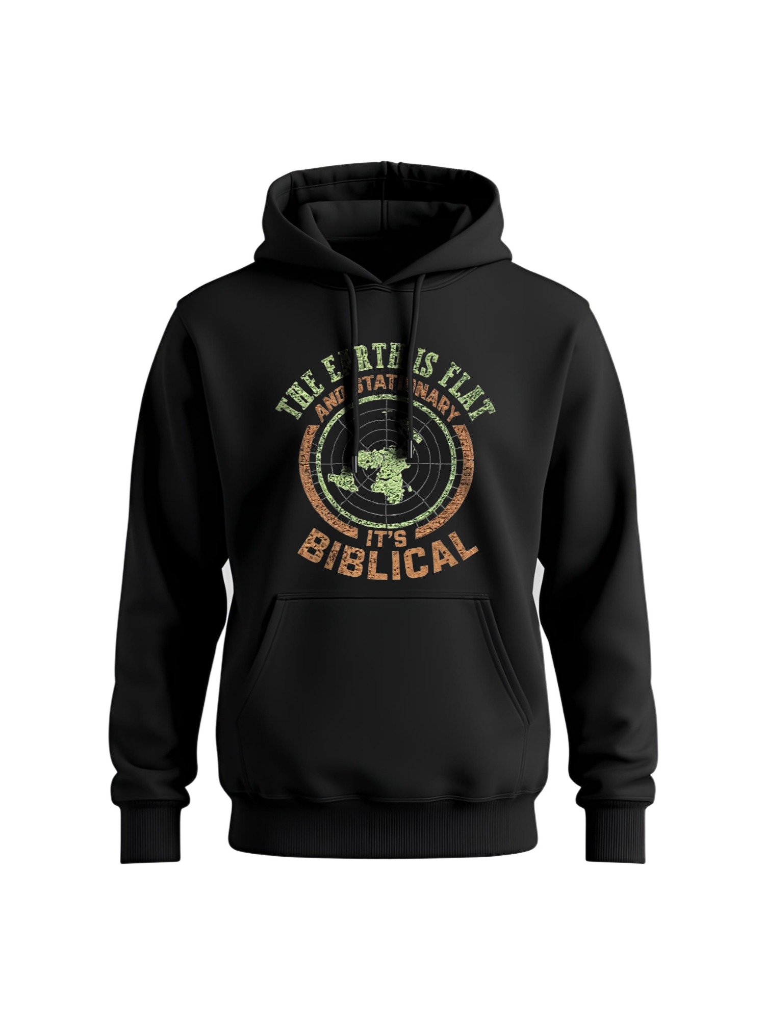 The Earth Is Flat And Stationary - It's Biblical Vintage Design Hoodie product image (1)