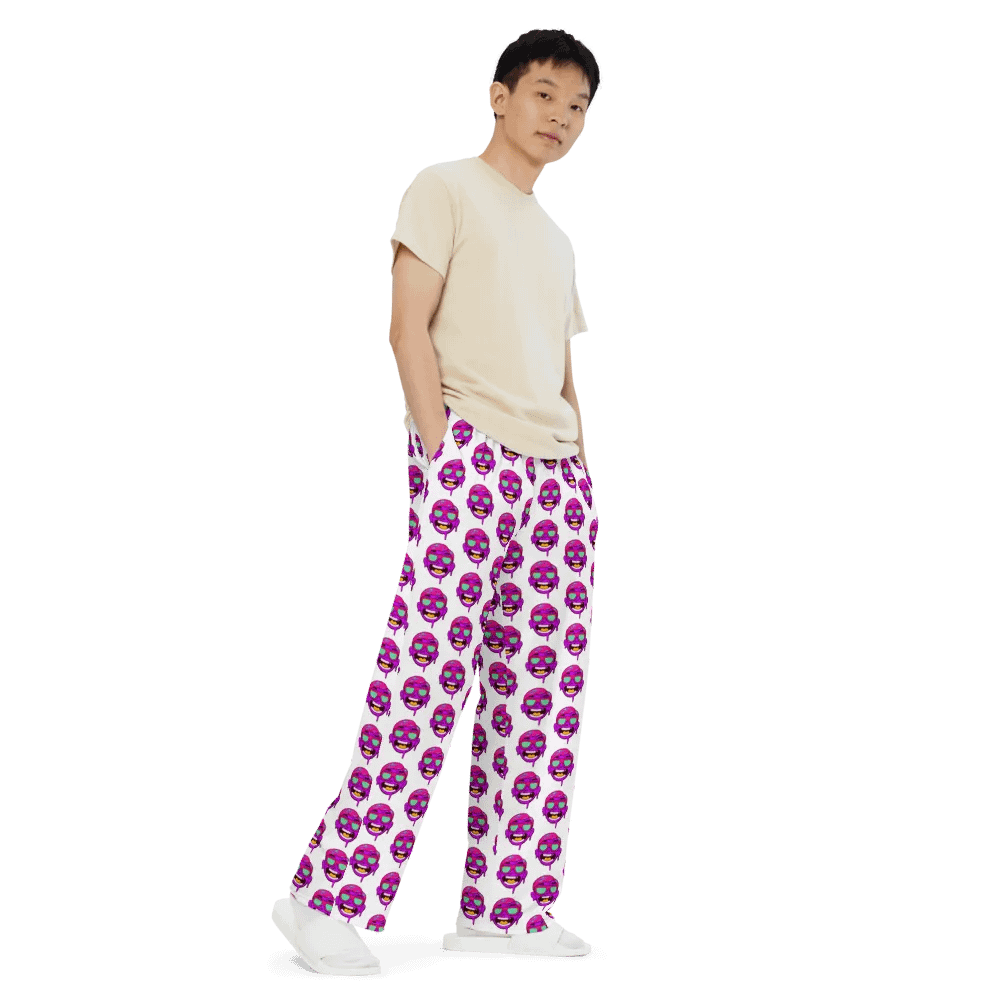 Comfy drippy face stretchy wide leg pants product image (6)
