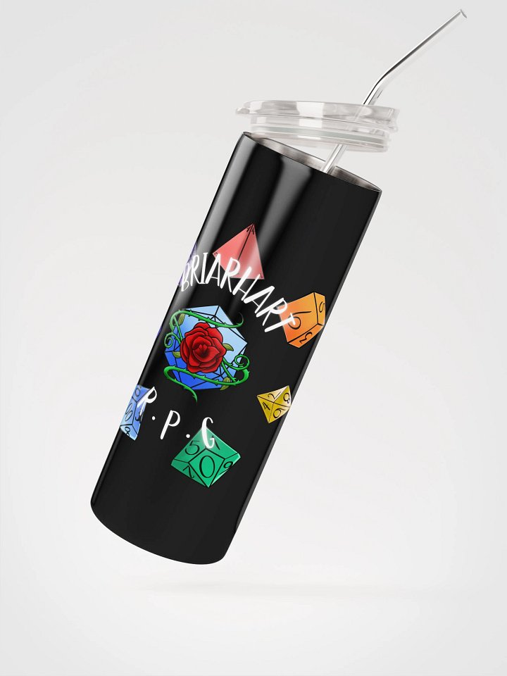 BriarHart RPG Stainless Steel Tumbler w/Straw - PRIDE 2025 - Black product image (2)