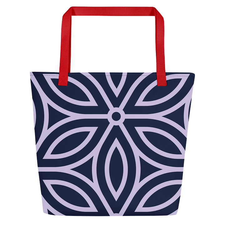 Lavender Petal Symmetry Large Tote Bag product image (2)