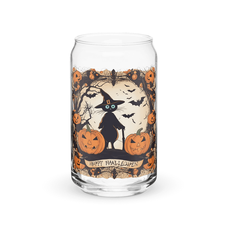 Witchy Cat Halloween Can-Shaped Glass product image (3)