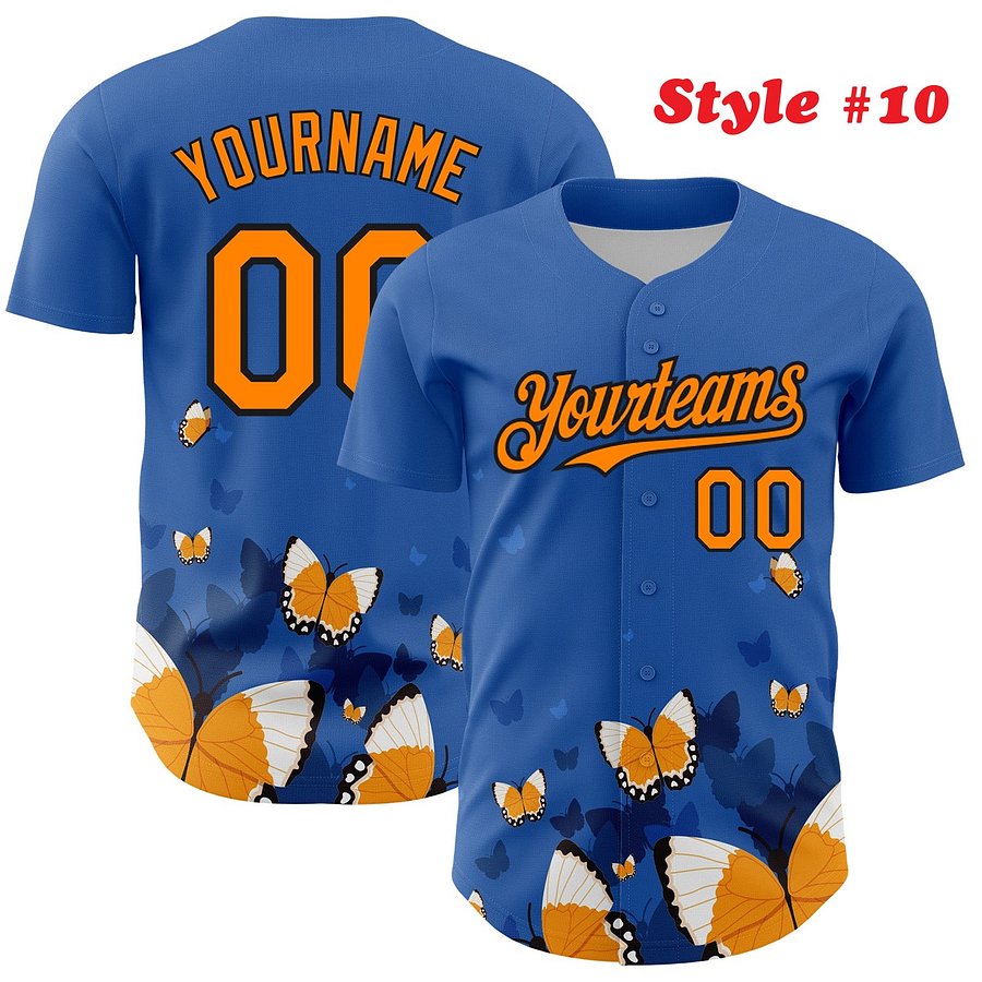 Authentic Baseball Jersey, Custom Baseball Jersey, Personalized Sport Jersey, Colorful, Number, 3D Cute, Gift , Super Romantic product image (185)