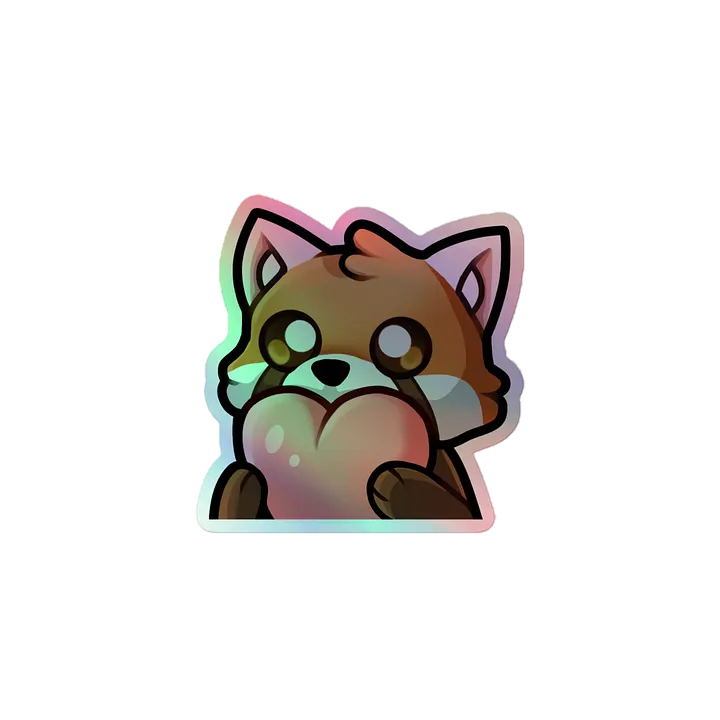 Love Struck Red Panda Holographic Sticker Sheet product image (1)