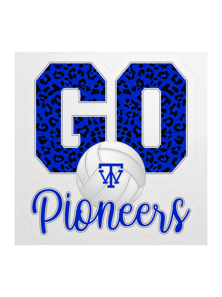 TW Pioneers Volleyball Leopard Sticker product image (2)